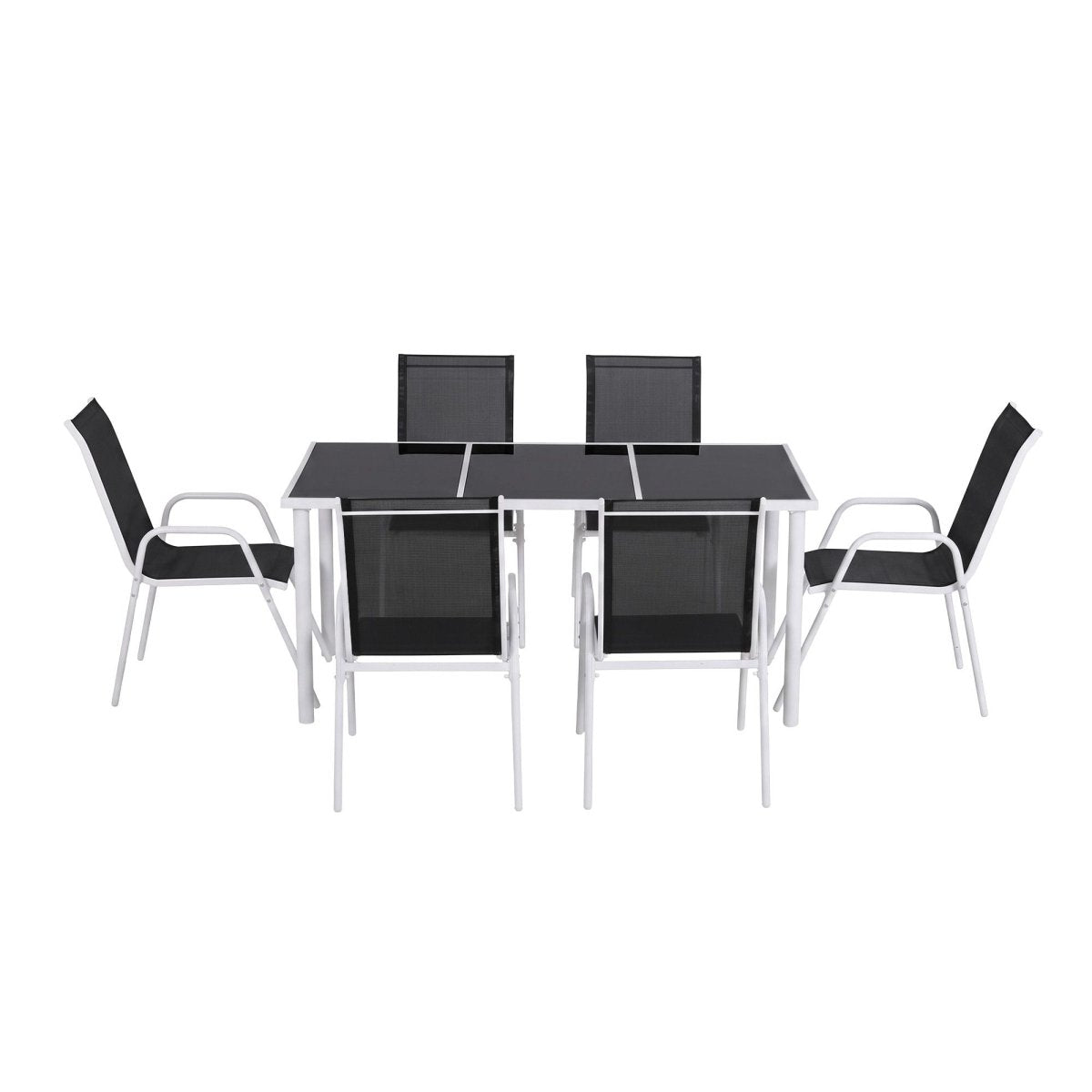 Gardeon 7-Piece Outdoor Dining Set - Black