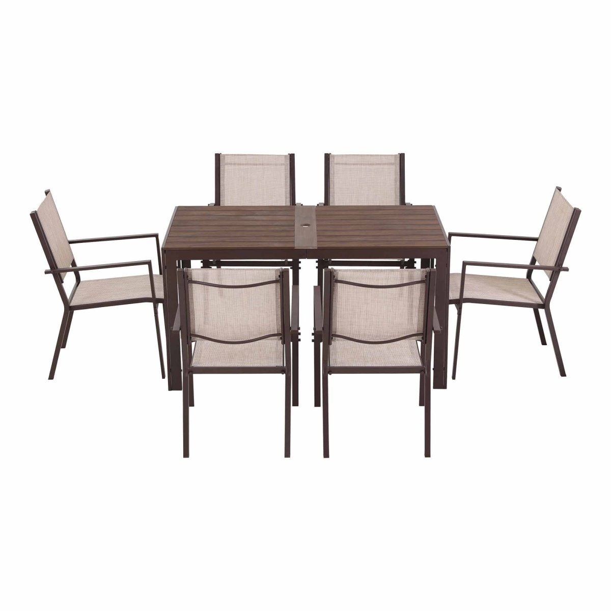Gardeon WPC outdoor dining tabletop detail