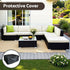 Gardeon 7-Piece Outdoor Sofa Set Wicker Couch Lounge Setting Cover | Furniture > Outdoor