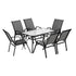 Gardeon 7PC Outdoor Dining Set Table and Chairs Patio Furniture Bistro Set Garden Grey | Outdoorium