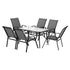 Gardeon 7PC Outdoor Dining Set Table and Chairs Patio Furniture Bistro Set Garden Grey | Outdoorium