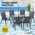 Gardeon 7PC Outdoor Dining Set Table and Chairs Patio Furniture Garden Bistro Set Black | Outdoorium