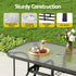 Gardeon 7PC Outdoor Dining Set Table and Chairs Patio Furniture Garden Bistro Set Black | Outdoorium