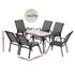 Gardeon 7PC Outdoor Dining Set Table and Chairs Patio Furniture Garden Bistro Set Grey | Outdoorium