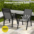 Gardeon 7PC Outdoor Dining Set Table and Chairs Patio Furniture Garden Bistro Set Grey | Outdoorium