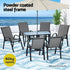 Gardeon 7PC Outdoor Dining Set Table and Chairs Patio Furniture Garden Bistro Set Grey | Outdoorium