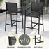 Gardeon 7PCS Outdoor Bar Set Stools Dining Chairs Table Patio Steel Bistro Set Black | Furniture > Bar Stools & Chairs > Table & Bar Stools