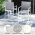 Gardeon 7PCS Outdoor Bar Set Stools Dining Chairs Table Patio Steel Bistro Set White | Outdoorium