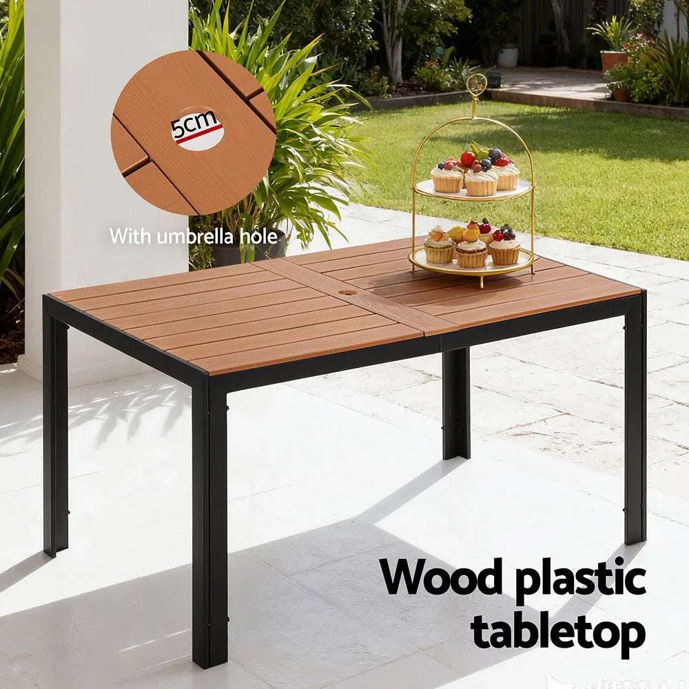 Gardeon 7PCS Outdoor Dining Set Table and Chairs Patio Garden Furniture Bistro Set | Furniture > Outdoor > Outdoor Dining Sets