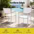 Gardeon 7PCS Outdoor Dining Set Table and Chairs Patio Garden Furniture Bistro Set White | Furniture > Outdoor > Outdoor Dining Sets