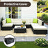 Gardeon 8-Piece Outdoor Sofa Set Wicker Couch Lounge Setting Cover | Furniture > Outdoor