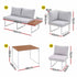 Gardeon 8-Seater Outdoor Dining Sofa Set with WPC Side Tables - White
