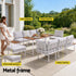 Gardeon 8-Seater Outdoor Dining Sofa Set with WPC Side Tables - White