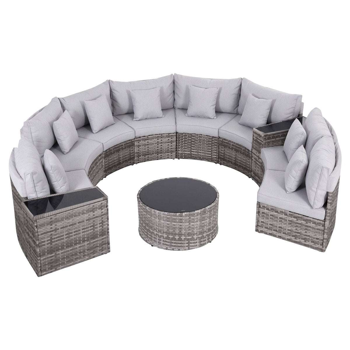 Gardeon 8 Seater Outdoor Sofa Set 11PCS Table Chair Set Garden Rattan Furniture | Furniture > Outdoor > Outdoor Sofas & Lounge Sets