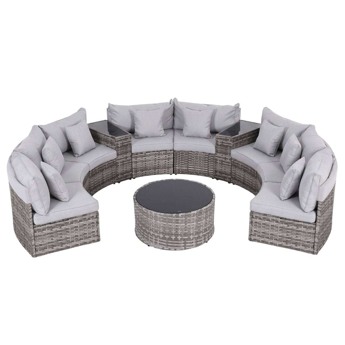 Gardeon 8 Seater Outdoor Sofa Set 11PCS Table Chair Set Garden Rattan Furniture | Furniture > Outdoor > Outdoor Sofas & Lounge Sets