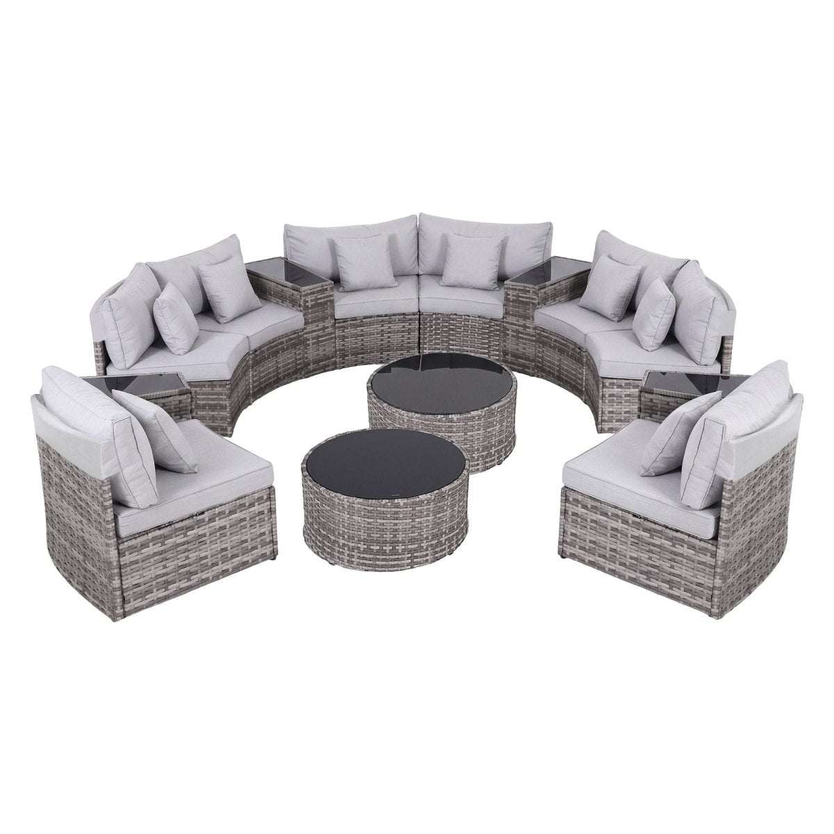 Gardeon 8 Seater Outdoor Sofa Set 14PCS Table Chair Set Rattan Patio Furniture | Furniture > Outdoor > Outdoor Sofas & Lounge Sets