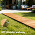 Gardeon 8FT Wooden Garden Pathway Roll - Out Straight Walkway Outdoor Backyard Brown | Outdoorium