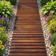 Gardeon 8FT Wooden Garden Pathway Roll - Out Straight Walkway Outdoor Backyard Charcoal Brown | Outdoorium