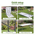 Gardeon 9-Piece Folding Outdoor Dining Set 180cm - White