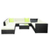 Gardeon 9-Piece Modular Wicker Outdoor Sofa Set - Black