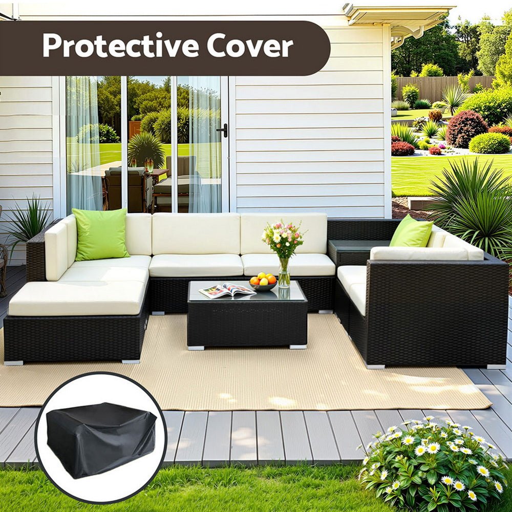 Gardeon 9-Piece Outdoor Wicker Sofa Set | Modular Lounge Setting | Furniture > Outdoor