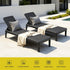 Gardeon Adjustable Outdoor Sun Lounger - Black