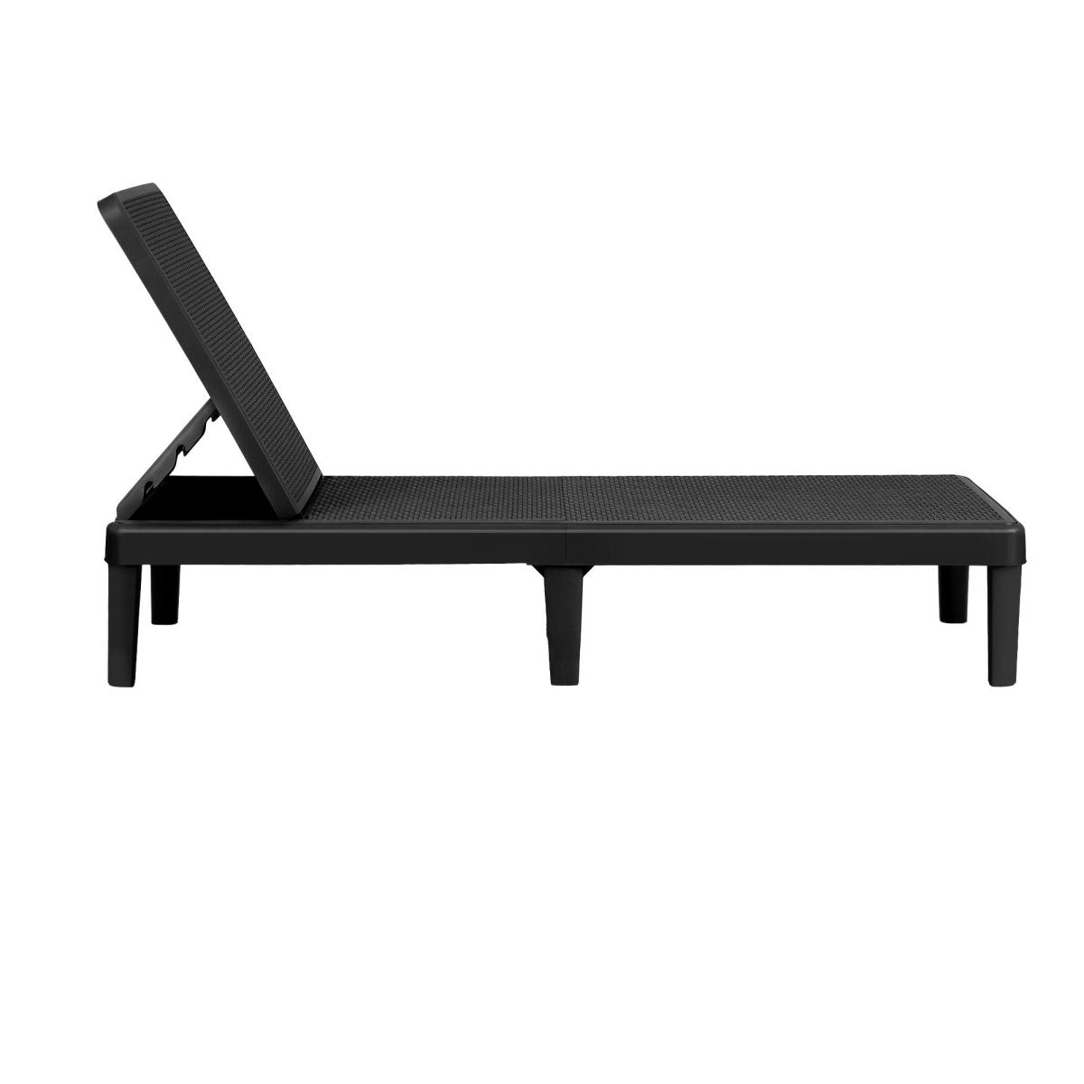 Gardeon Adjustable Outdoor Sun Lounger - Black