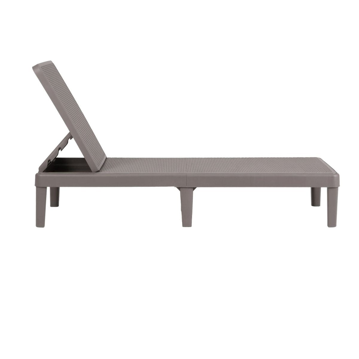 Gardeon Adjustable Outdoor Sun Lounger - Brown