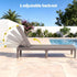 Gardeon Adjustable Outdoor Sun Lounger - Brown