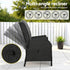 Gardeon Black Wicker Sun Lounge Recliner & Ottoman Set | Furniture > Outdoor