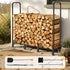 Gardeon Firewood Rack 120cm Wood Rack 3 Sizes Firewood Storage with Tools Black | Outdoorium