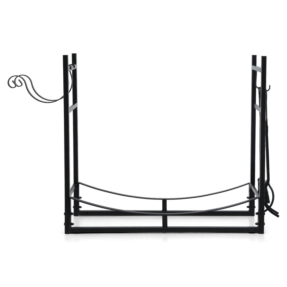 Gardeon Firewood Rack 84cm Wood Rack Firewood Storage Indoor Outdoor Black | Outdoorium