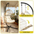 Gardeon Foldable Outdoor Swing Chair with Stand Cushion Rattan Patio Furniture | Furniture > Outdoor > Outdoor Chairs