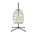 Gardeon Foldable Outdoor Swing Chair with Stand Cushion Rattan Patio Furniture | Furniture > Outdoor > Outdoor Chairs