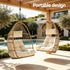Gardeon Foldable Outdoor Swing Chair with Stand Cushion Rattan Patio Furniture | Furniture > Outdoor > Outdoor Chairs