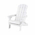 Gardeon Folding Sun Lounger Adirondack Chair Outdoor Lounge Setting HDPE Recliner Footrest White | Furniture > Outdoor > Outdoor Chairs