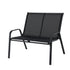 Gardeon Garden Bench Seat Steel Outdoor Patio Park Lounge Backyard Chair Black | Outdoorium