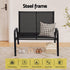 Gardeon Garden Bench Seat Steel Outdoor Patio Park Lounge Backyard Chair Black | Outdoorium