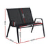 Gardeon Garden Bench Seat Steel Outdoor Patio Park Lounge Backyard Chair Black | Outdoorium