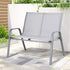 Gardeon Garden Bench Seat Steel Outdoor Patio Park Lounge Backyard Chair Grey | Outdoorium