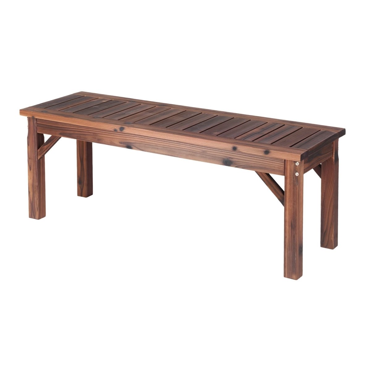 Gardeon Garden Benches Garden Seating Backless Timber Seat 120cm Brown | Furniture > Outdoor > Outdoor Benches