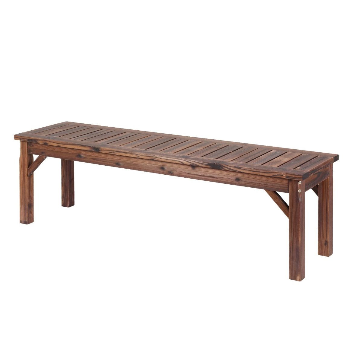 Gardeon Garden Benches Garden Seating Backless Timber Seat 150cm Brown | Furniture > Outdoor > Outdoor Benches