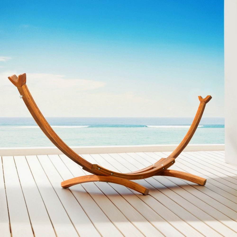 Gardeon Hammock Bed Stand Larch Wood 315cm Length | Outdoorium