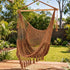 Gardeon Hammock Chair Camping Hanging Chair with Spreader Bar Tassels Brown | Home & Garden > Hammocks > Hammocks & Accessories