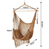 Gardeon Hammock Chair Camping Hanging Chair with Spreader Bar Tassels Brown | Home & Garden > Hammocks > Hammocks & Accessories
