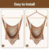 Gardeon Hammock Chair Camping Hanging Chair with Spreader Bar Tassels Brown | Home & Garden > Hammocks > Hammocks & Accessories