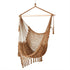 Gardeon Hammock Chair Camping Hanging Chair with Spreader Bar Tassels Brown | Home & Garden > Hammocks > Hammocks & Accessories