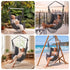 Gardeon Hammock Chair Camping Macrame Hanging Swing Cushions Metal Bar Grey | Home & Garden > Hammocks > Hammocks & Accessories