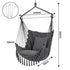 Gardeon Hammock Chair Camping Macrame Hanging Swing Cushions Metal Bar Grey | Home & Garden > Hammocks > Hammocks & Accessories