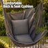 Gardeon Hammock Chair Camping Macrame Hanging Swing Cushions Metal Bar Grey | Home & Garden > Hammocks > Hammocks & Accessories
